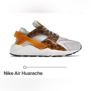Nike Huarache with Gray and Orange Accents